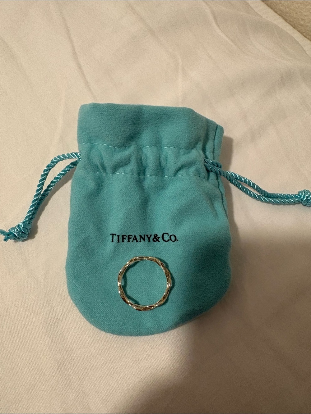 Tiffany & Co Silver Infinity Ring Size 8 - Picture 2 of 4